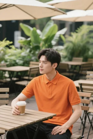 Men's Short Sleeve Solid Color Polo Shirt Breathable Comfortable Elastic Top New Arrivals Casual Business Style