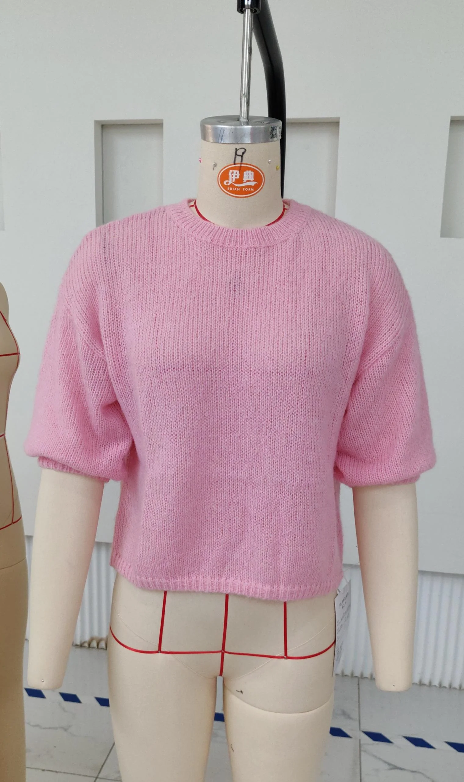 Imcute Women's Casual Sweaters Short Sleeve O Neck Knit Crop Tops Y2k Girls Pullover Shirts Knitwear Vintage Streetwear - Image 6